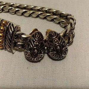Avon Vintage Magnetic Silver & Gold Tone Bracelet and Earrings Set